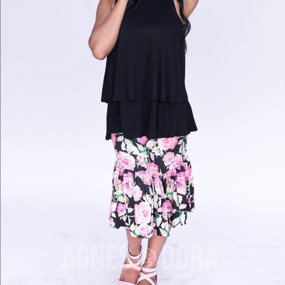 Agnes & Dora Floral Midi Skirt XL NWT - Picture 5 of 7